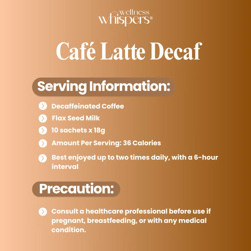 Wellness Whispers Café Latte Decaf