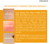 Luxe Organix Zero Shine Invisible Screen Daily Sun Stick SPF100 17g