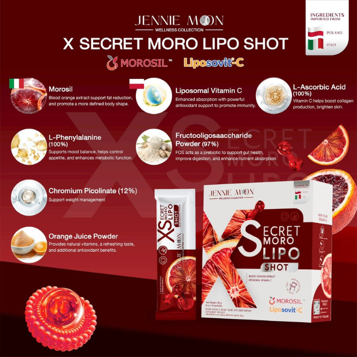 Jennie Moon X Secret Moro Lipo Shot