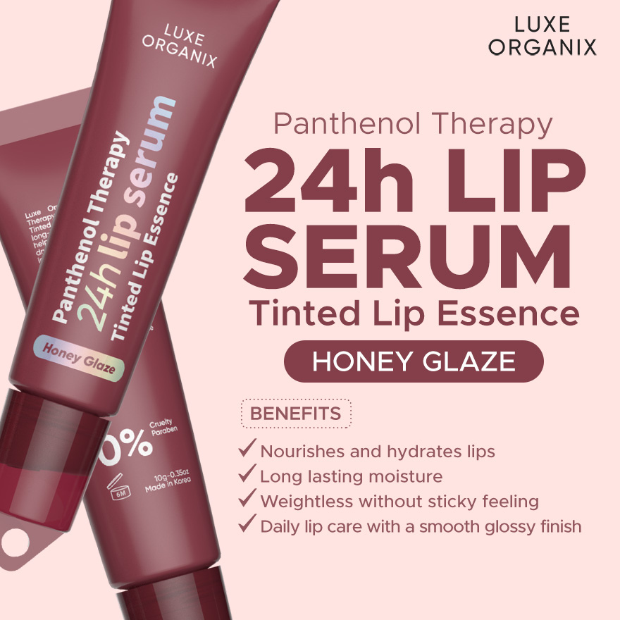 Luxe Organix Panthenol Therapy 24H Lip Serum Tinted Lip Essence 10g