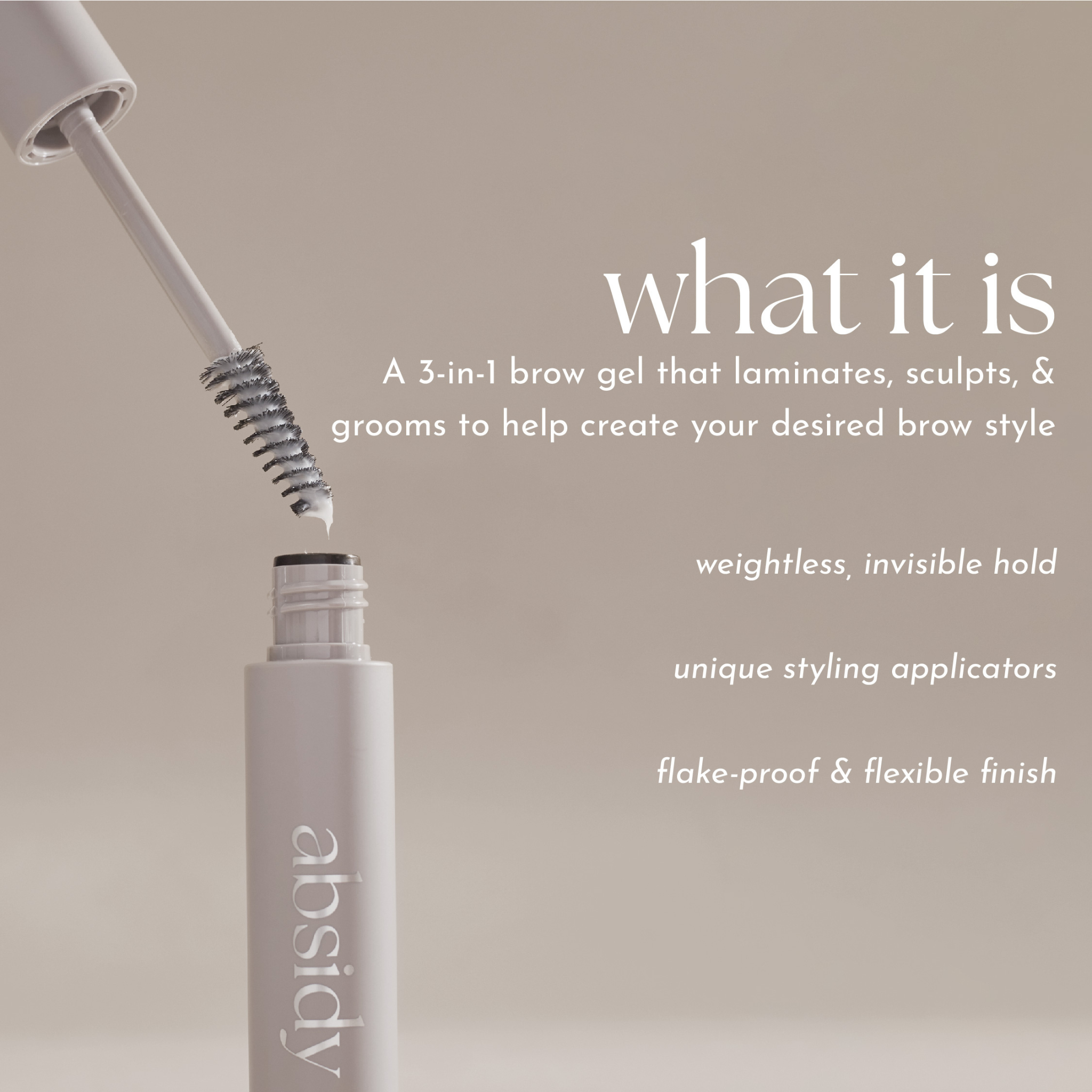 Absidy Beauty Sculpt & Hold Multi-Peptide Laminating 3in1 Brow Gel in Clear