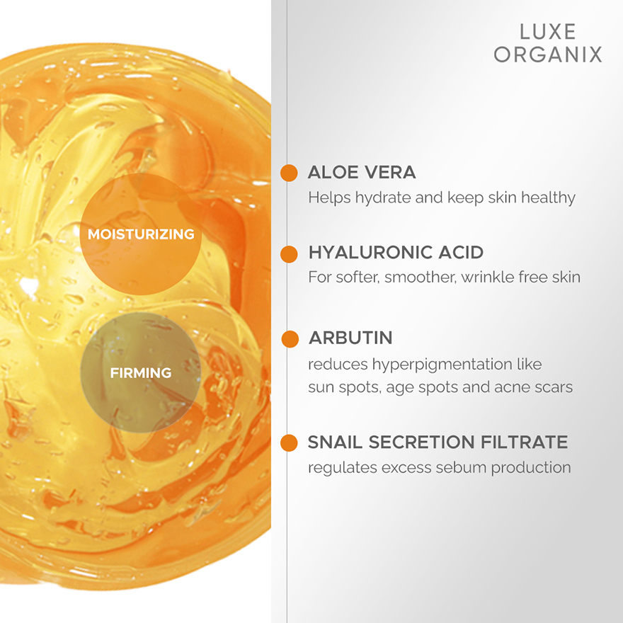 Luxe Organix Aloe Vera & Snail Soothing Gel 95% 300ml