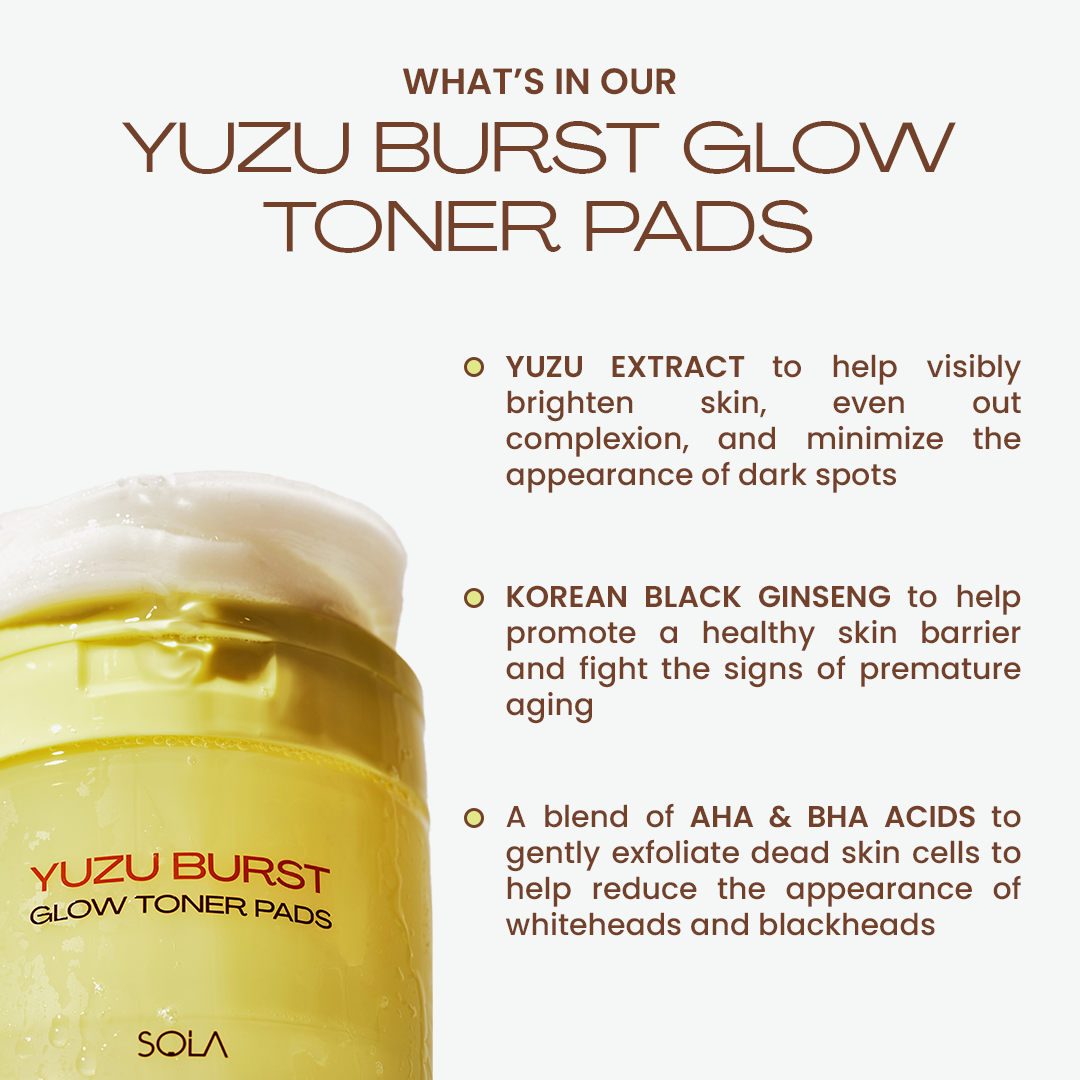 Sola Beauty Yuzu Glow Toner Pads (50 pads)
