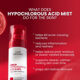 Luxe Organix DermaPRO Hypochlorous Acid 0.02% Clear Skin Defense Antibacterial Mist