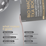 Luxe Organix Bio Niacinamide TXA Boost Dark Spot Correcting System Serum Treatment Hydrogel Mask
