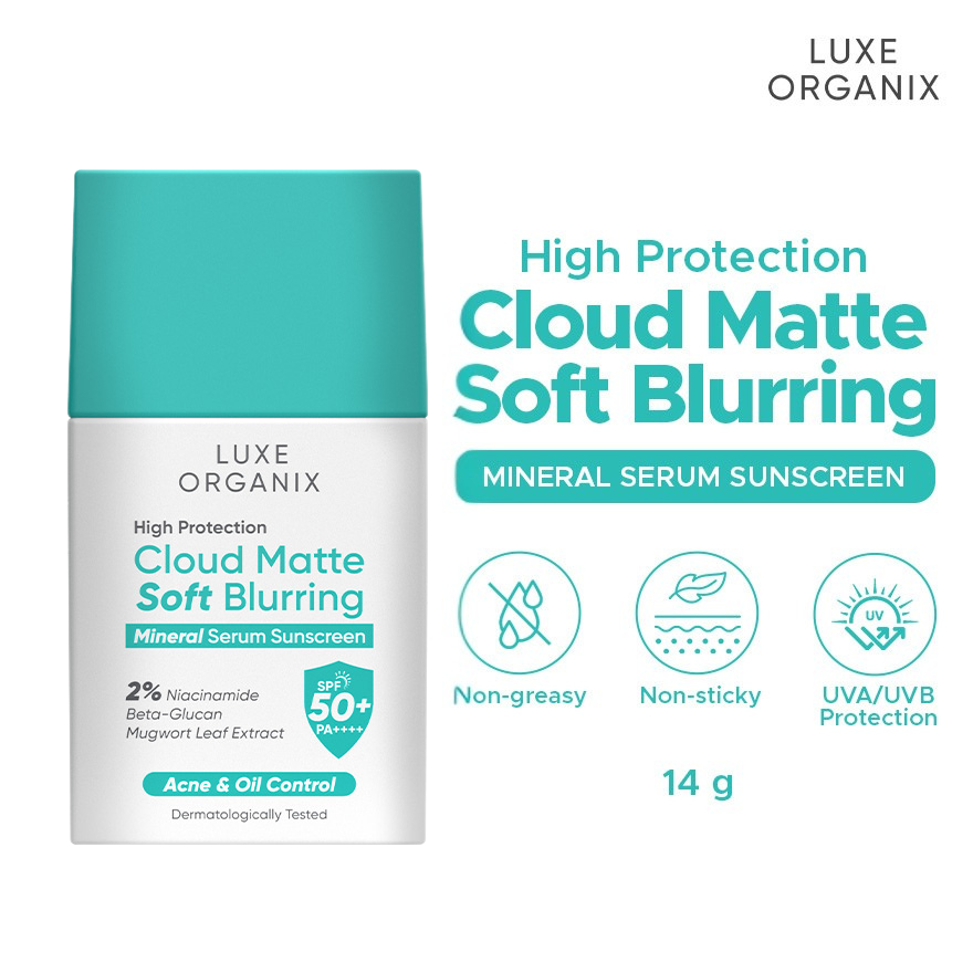 Luxe Organix High Protection Cloud Matte Soft Blurring Mineral Serum Sunscreen SPF50+ PA++++