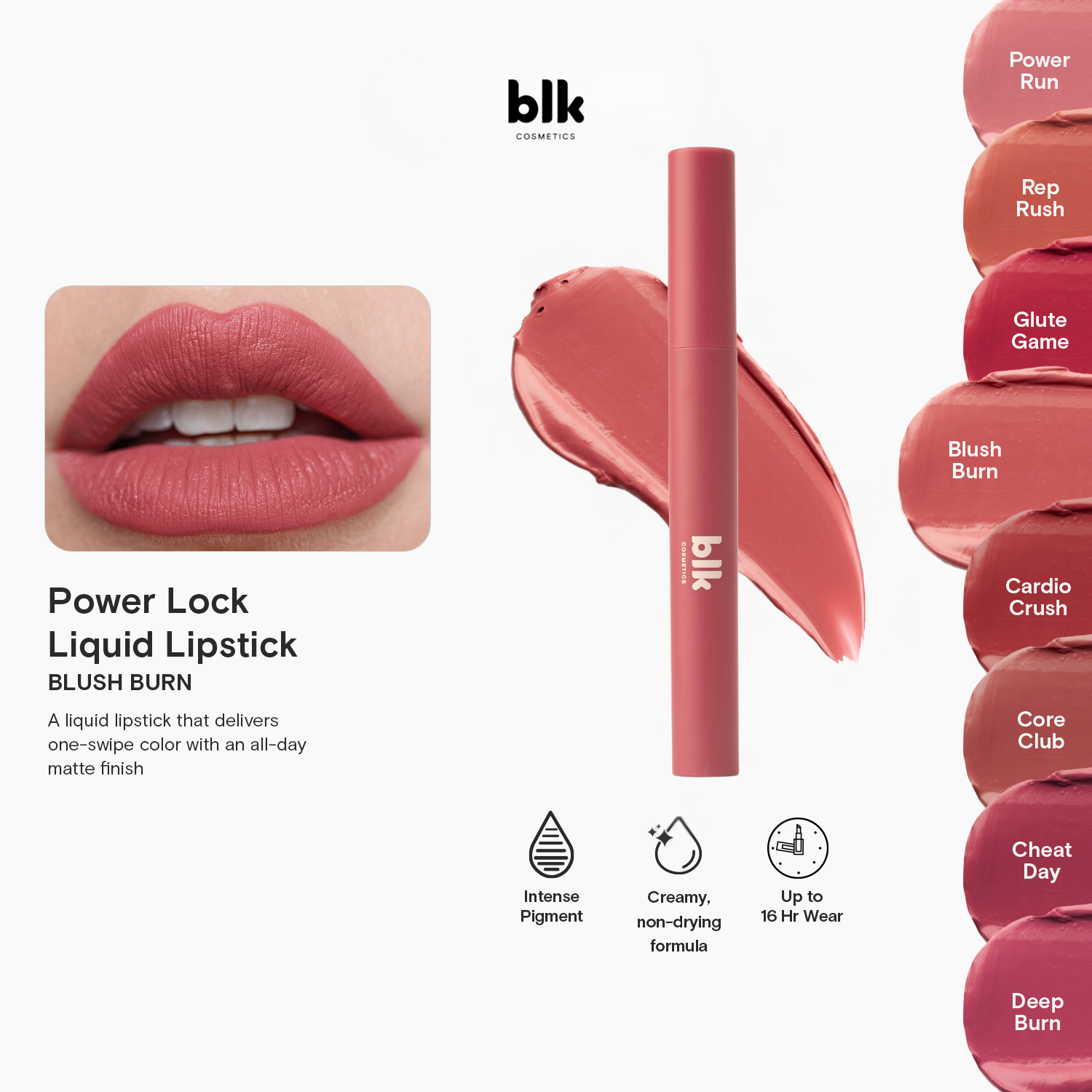 BLK Cosmetics Power Lock Liquid Lipstick
