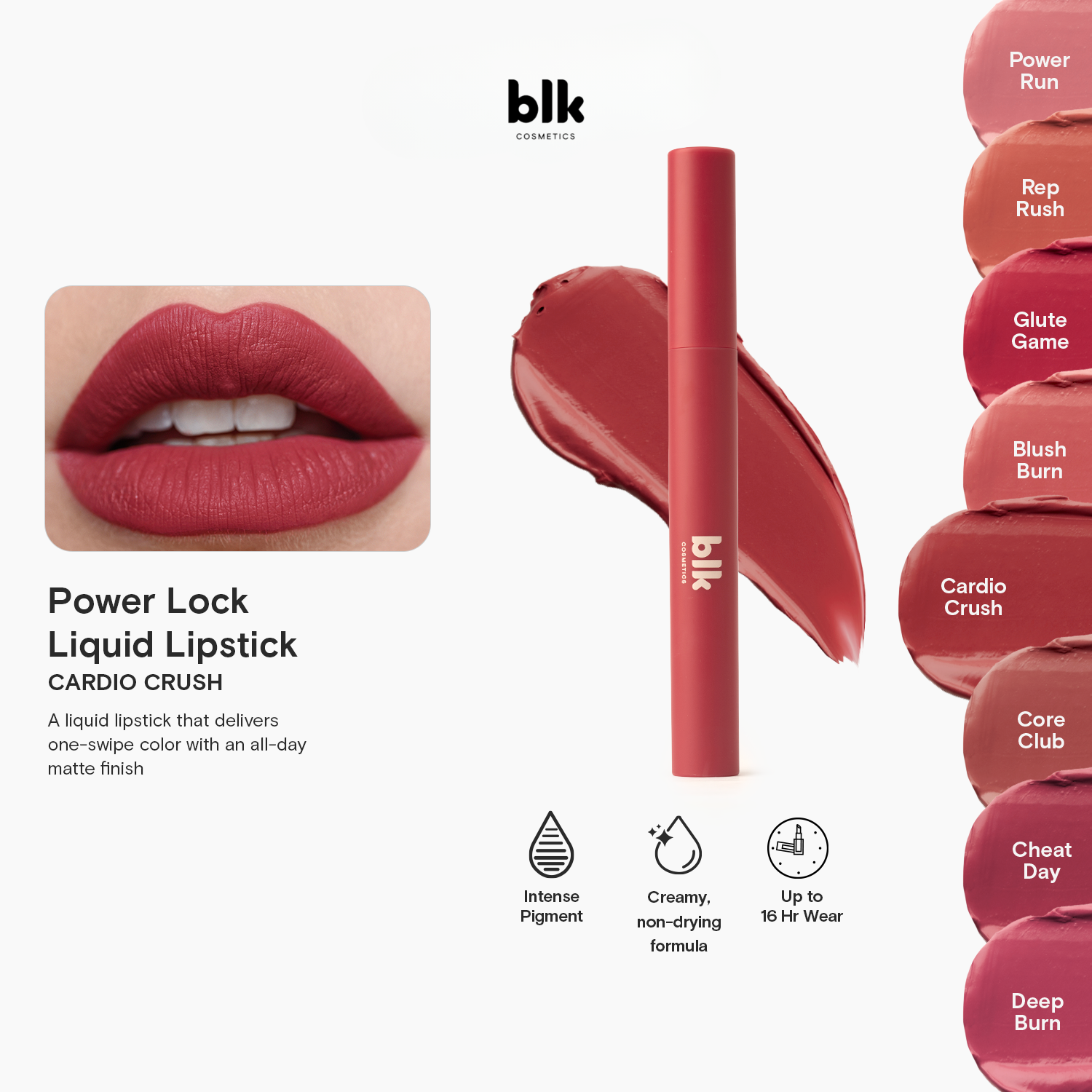 BLK Cosmetics Power Lock Liquid Lipstick