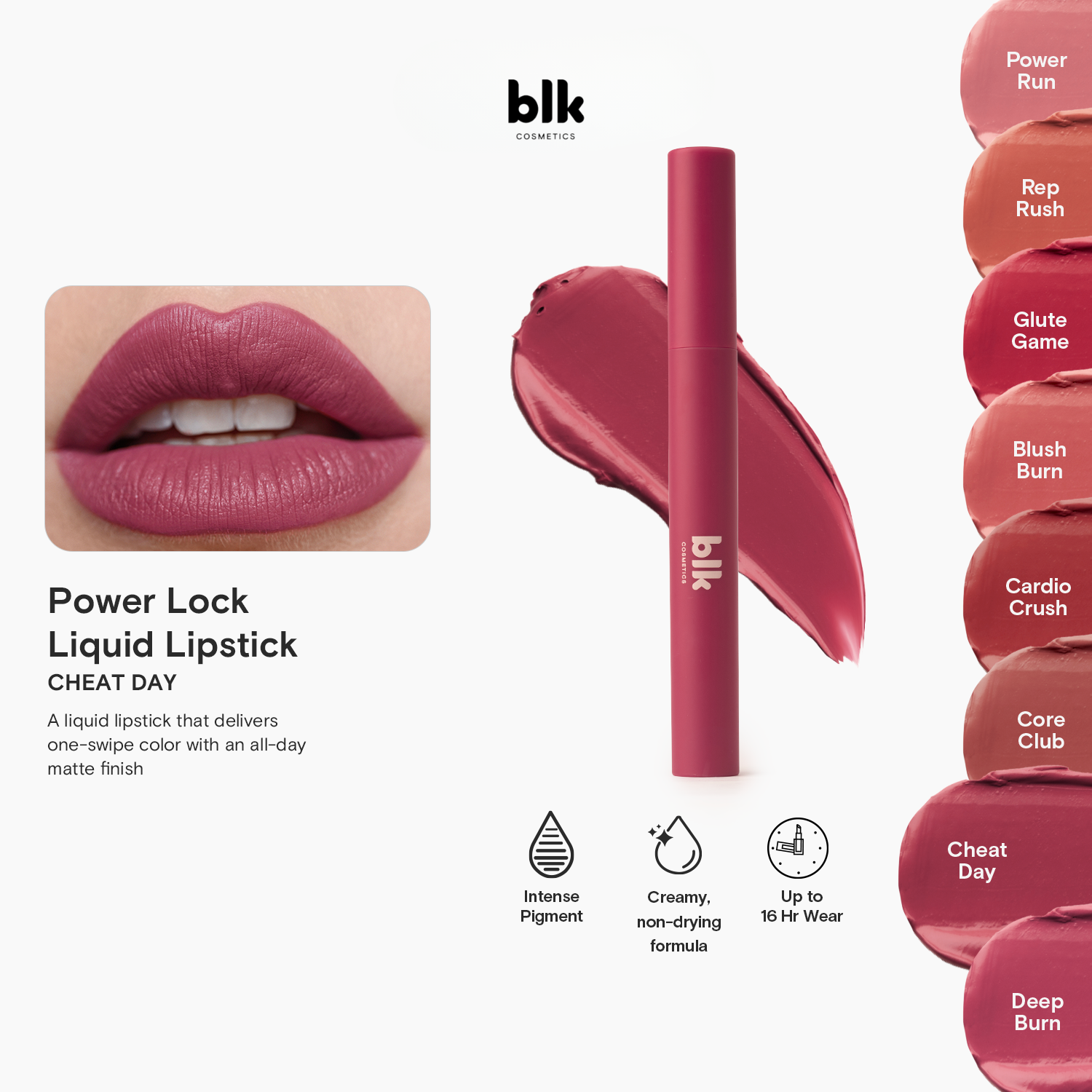 BLK Cosmetics Power Lock Liquid Lipstick